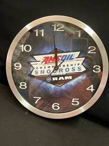 lot 169 image: Amsoil Championship Snocross clock, NIB