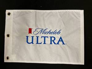 lot 110 image: Michelob Ultra embroidered golf flag, NEW