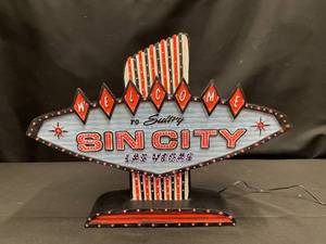 lot 184 image: Las Vegas  Sin City Light Box LED marquee sign