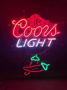 lot 194 image: Coors Light neon with hot peppers