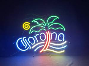 lot 198 image: Corona neon with palm tree and sun
