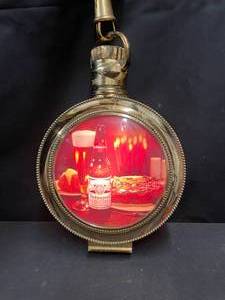 lot 205 image: Rotating Budweiser pocket watch clock