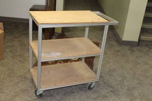 lot 23 image: MetalWood Utility Cart 3-tier