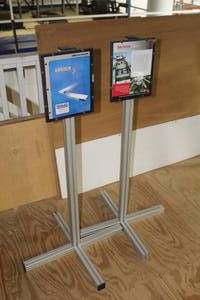 lot 91 image: Lot of (2) Custom Signage Stands