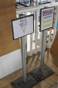 lot 90 image: Lot of (2) Custom Signage Stands