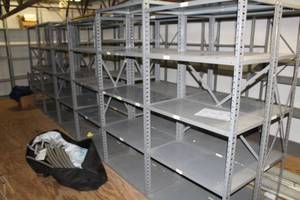 lot 71 image: Lot of (6) Metal Shelving Units