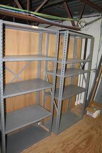 lot 70 image: Lot of (2) Metal Shelving Units