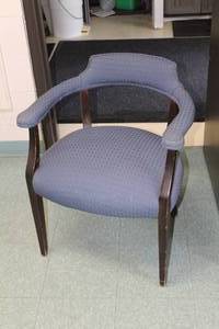 lot 130 image: WoodPadded Conference Arm Chair