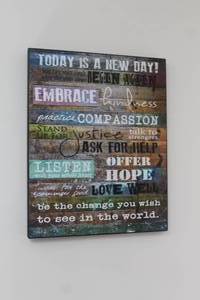lot 139 image: t Today Is A New Day Wall Art