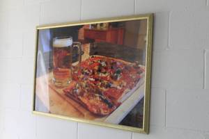 lot 140 image: t Pizza and Beer Wall Art