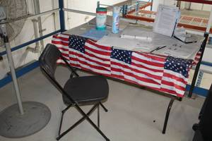 lot 108 image: Folding Table with Folding Chair