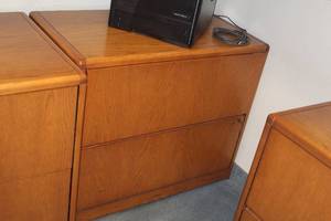 lot 360 image: Wood Lateral File Cabinet 2-drawer with Keys