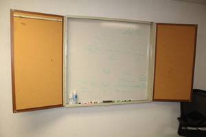 lot 362 image: Davson Wall-Mount Dry Erase Board Cabinet