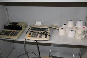lot 374 image: Lot of (2) Electric Calculators with Rolls of Paper