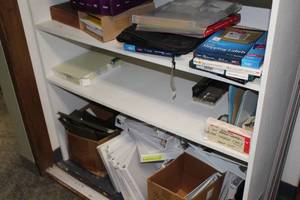 lot 379 image: Office Supplies - Shipping Labels, 12 3-Ring Binders, Paper Punches