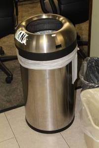 lot 394 image: Circular Trash Bin
