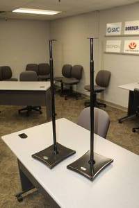 lot 422 image: Lot of (2) 34 Adjustable Height Speaker Stands