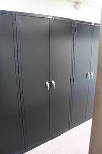 lot 456 image: Metal Office Suppy Cabinet 2-door