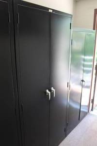 lot 458 image: Metal Office Suppy Cabinet 2-door