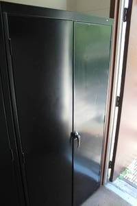 lot 459 image: Metal Office Suppy Cabinet 2-door