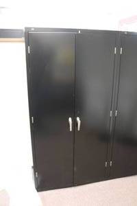 lot 460 image: Metal Office Suppy Cabinet 2-door