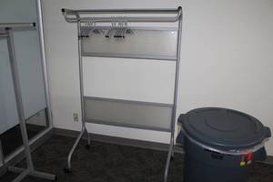 lot 468 image: Rolling Coat Rack with Hangers