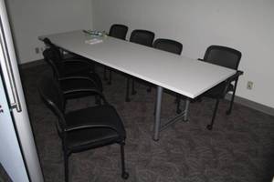 lot 467 image: Conference Table with (7) Conference Chairs