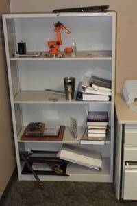 lot 473 image: Metal Bookcase 4-shelf