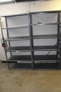 lot 149 image: Lot of (2) Metal Shelving Units 6-shelf