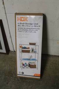 lot 155 image: HDX Storage Unit 4-shelf (New )