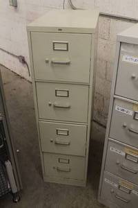 lot 179 image: Hon Metal File Cabinet 4-drawer
