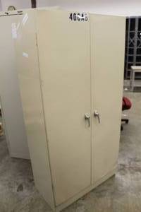 lot 185 image: Metal Storage Cabinet 2-door