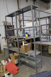 lot 193 image: Metal Shelving Unit 2-piece