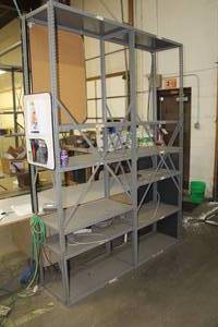 lot 196 image: Metal Shelving Unit 2-piece