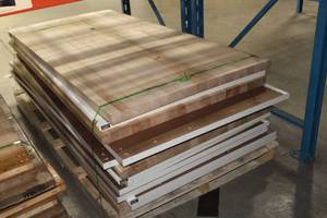 lot 42 image: Lot of (14) Wood Table Tops