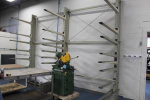 lot 4 image: Metal Rack with Adjustable Arms
