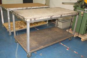 lot 690 image: MetalWood Rolling Workstation 2-tier