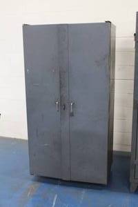 lot 697 image: Metal Storage Cabinet 2-door