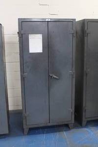 lot 698 image: Metal Storage Cabinet 2-door