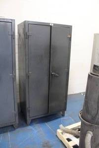 lot 699 image: Metal Storage Cabinet 2-door