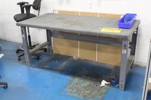 lot 704 image: Metal Shop Table