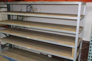 lot 726 image: MetalWood Shelving Unit