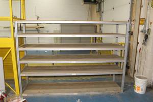 lot 739 image: MetalWood Shelving Unit
