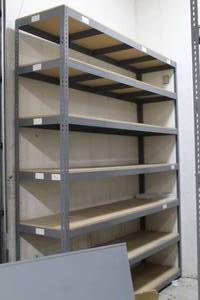lot 770 image: MetalWood Shelving Unit 7-shelf