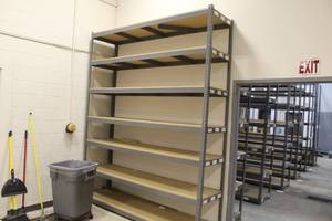 lot 795 image: MetalWood Shelving Unit