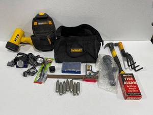 lot 15 image: Assorted Hand Tools, CO2 Cartridges, Tool Bag