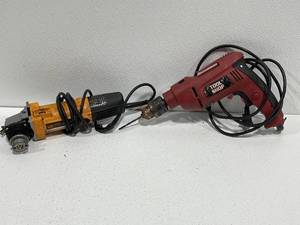 lot 17 image: Angle Grinder and Drill