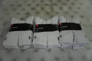 18 Pairs NEW Under Armour Cotton Socks - Large
