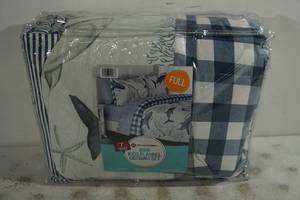 NEW Members Mark Kids Flannel Bedding Set - Full - Shark