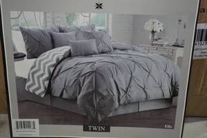 Ella 6 Piece Comforter Set - Gray - Twin
